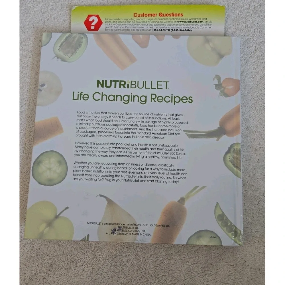 Nutribullet: Life Changing Recipes Hardcover Book / CMW